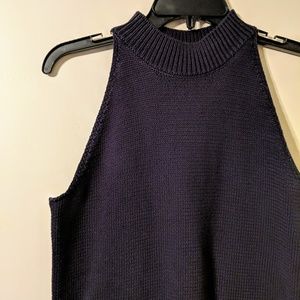 Ann Taylor Essential Navy Blue Halter Top